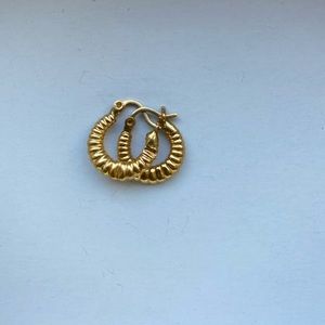 14K Gold plated tiny small hoop earrings